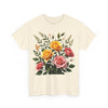 Wildflowers and Pink & Yellow Roses, Graphic T-Shirts for Women, Floral Shirt, Womens Short Sleeve, Ladies Graphic Tees #5149TTS