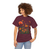 Wildflowers and Orange Roses, Graphic T-Shirts for Women, Floral Shirt, Womens Short Sleeve, Ladies Graphic Tees #5046TTS