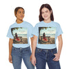 Have You Forgiven Your Ex?  Woman on Bench Looking at Waves, Forgiving T-Shirt, Forgiveness, Relationship Healing Top #5002STS