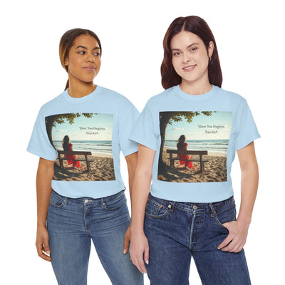 Have You Forgiven Your Ex?Woman on Bench Looking at Waves, Forgiving T-Shirt, Forgiveness, Relationship Healing Top #5002STS