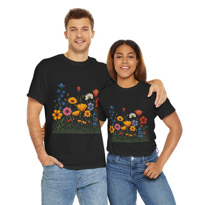 Wildflowers, Graphic T-Shirts for Women, Floral Shirt, Womens Short Sleeve, Ladies Graphic Tees #5116TTS