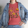 Wildflowers and a Yellow Rose, Graphic T-Shirts for Women, Floral Shirt, Womens Short Sleeve, Ladies Graphic Tees #5009TTS