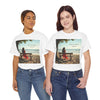 Have You Forgiven Your Ex?  Woman on Bench Looking at Waves, Forgiving T-Shirt, Forgiveness, Relationship Healing Top #5002STS