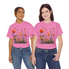 Wildflowers and Orange Roses, Graphic T-Shirts for Women, Floral Shirt, Womens Short Sleeve, Ladies Graphic Tees #5046TTS
