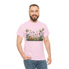 Wildflowers and White Roses, Graphic T-Shirts for Women, Floral Shirt, Womens Short Sleeve, Ladies Graphic Tees #5039TTS