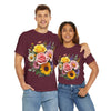 Wildflowers and Pink & Yellow Roses, Graphic T-Shirts for Women, Floral Shirt, Womens Short Sleeve, Ladies Graphic Tees #5145TTS