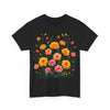 Wildflowers and Pink & Yellow Roses, Graphic T-Shirts for Women, Floral Shirt, Womens Short Sleeve, Ladies Graphic Tees #5140TTS
