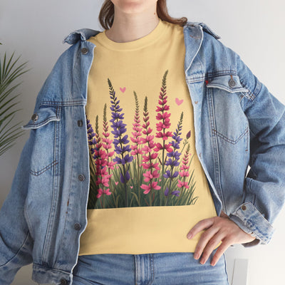 Wildflowers, Graphic T-Shirts for Women, Floral Shirt, Womens Short Sleeve, Ladies Graphic Tees #5119TTS