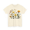 Wildflowers and a Yellow Rose, Graphic T-Shirts for Women, Floral Shirt, Womens Short Sleeve, Ladies Graphic Tees #5009TTS
