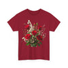 Wildflowers and Red Roses, Graphic T-Shirts for Women, Floral Shirt, Womens Short Sleeve, Ladies Graphic Tees #5130TTS