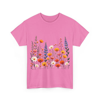 Wildflowers, Graphic T-Shirts for Women, Floral Shirt, Womens Short Sleeve, Ladies Graphic Tees #5110TTS