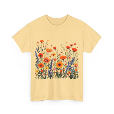 Wildflowers, Graphic T-Shirts for Women, Floral Shirt, Womens Short Sleeve, Ladies Graphic Tees #5105TTS