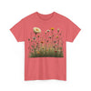 Wildflowers and White Roses, Graphic T-Shirts for Women, Floral Shirt, Womens Short Sleeve, Ladies Graphic Tees #5041TTS