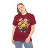 Wildflowers and Pink & Yellow Roses, Graphic T-Shirts for Women, Floral Shirt, Womens Short Sleeve, Ladies Graphic Tees #5136TTS