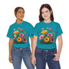 Wildflowers and Pink & Yellow Roses, Graphic T-Shirts for Women, Floral Shirt, Womens Short Sleeve, Ladies Graphic Tees #5147TTS