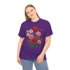 Wildflowers and Pink & Red Roses, Graphic T-Shirts for Women, Floral Shirt, Womens Short Sleeve, Ladies Graphic Tees #5134TTS
