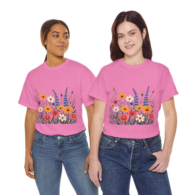 Wildflowers, Graphic T-Shirts for Women, Floral Shirt, Womens Short Sleeve, Ladies Graphic Tees #5111TTS