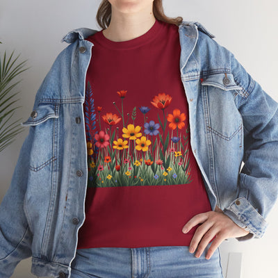 Wildflowers, Graphic T-Shirts for Women, Floral Shirt, Womens Short Sleeve, Ladies Graphic Tees #5117TTS