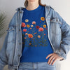 Wildflowers and Pink Roses, Graphic T-Shirts for Women, Floral Shirt, Womens Short Sleeve, Ladies Graphic Tees #5023TTS