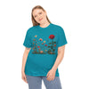 Wildflowers and a Red Rose, Graphic T-Shirts for Women, Floral Shirt, Womens Short Sleeve, Ladies Graphic Tees #5008TTS