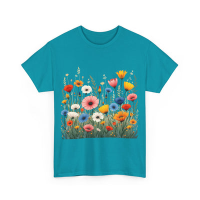 Wildflowers, Graphic T-Shirts for Women, Floral Shirt, Womens Short Sleeve, Ladies Graphic Tees #5108TTS