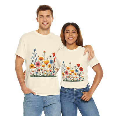 Wildflowers, Graphic T-Shirts for Women, Floral Shirt, Womens Short Sleeve, Ladies Graphic Tees #5115TTS
