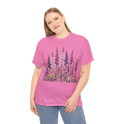 Wildflowers, Graphic T-Shirts for Women, Floral Shirt, Womens Short Sleeve, Ladies Graphic Tees #5124TTS