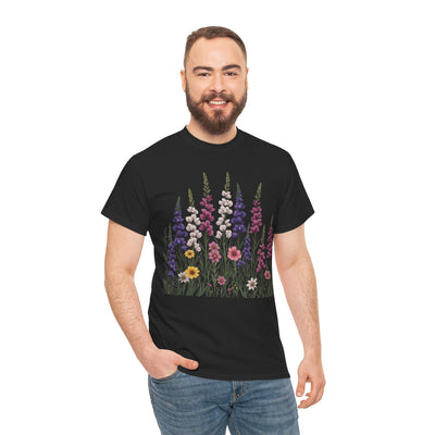 Wildflowers, Graphic T-Shirts for Women, Floral Shirt, Womens Short Sleeve, Ladies Graphic Tees #5124TTS