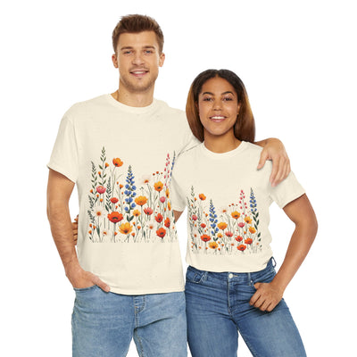 Wildflowers, Graphic T-Shirts for Women, Floral Shirt, Womens Short Sleeve, Ladies Graphic Tees #5110TTS