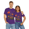 Wildflowers and Orange Roses, Graphic T-Shirts for Women, Floral Shirt, Womens Short Sleeve, Ladies Graphic Tees #5046TTS