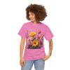 Wildflowers and Pink & Yellow Roses, Graphic T-Shirts for Women, Floral Shirt, Womens Short Sleeve, Ladies Graphic Tees #5147TTS