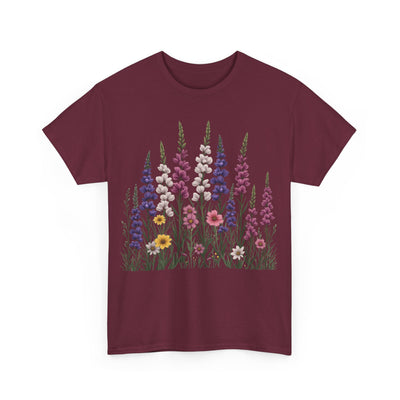 Wildflowers, Graphic T-Shirts for Women, Floral Shirt, Womens Short Sleeve, Ladies Graphic Tees #5124TTS