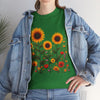 Sunflowers & Wildflowers, Graphic T-Shirts for Women, Floral Shirt, Womens Short Sleeve, Ladies Graphic Tees #5154TTS