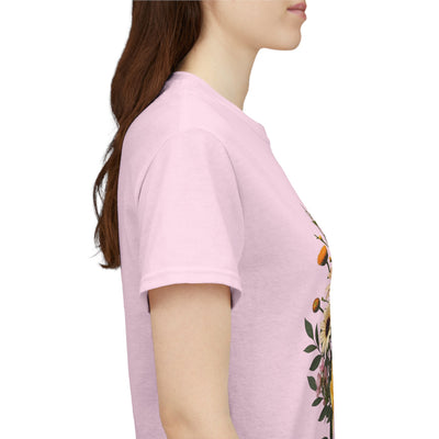 Wildflowers and Pink & Yellow Roses, Graphic T-Shirts for Women, Floral Shirt, Womens Short Sleeve, Ladies Graphic Tees #5150TTS