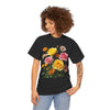 Wildflowers and Pink & Yellow Roses, Graphic T-Shirts for Women, Floral Shirt, Womens Short Sleeve, Ladies Graphic Tees #5148TTS