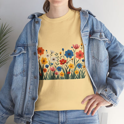Wildflowers, Graphic T-Shirts for Women, Floral Shirt, Womens Short Sleeve, Ladies Graphic Tees #5112TTS