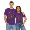 Wildflowers and Red Roses, Graphic T-Shirts for Women, Floral Shirt, Womens Short Sleeve, Ladies Graphic Tees #5035TTS