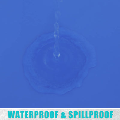 smiry Rectangle Tablecloth, Elastic Fitted Flannel Backed Vinyl Tablecloths for 6ft Folding Tables, Waterproof Wipeable Table Covers for Indoor, Outdoor, Picnic and Camping (Blue, 30"x72")