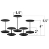 NiceAI Candle Holders for Pillar Candles Fireplace Candelabra Modern Iron Candlesticks Table Centerpiece Home Decoration Wedding Sturdy Set of 5 Black