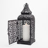 Richland Moroccan Temple Metal Lantern Black 15" Set of 10