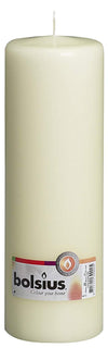 BOLSIUS Ivory Pillar Candle Large - 3 x 10 Inches - 115 Hours Burn Time - Premium European Quality - Smooth And Smokeless Flame - Relight Unscented Wedding, Dinner, Party, And Special Occasion Candle