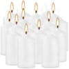 Set of 20 White Pillar Candles,Dripless and Smokeless Dinner Candle, 2x4” Pillar Candles for Parties Weddings Lantern Home Décor