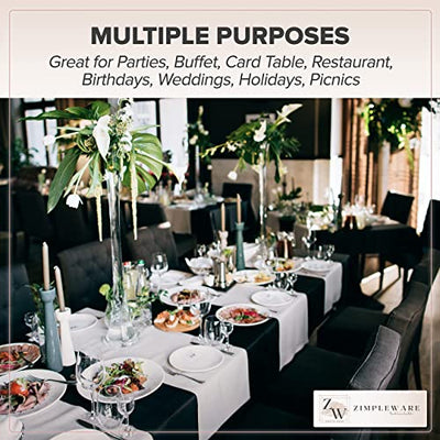 ZIMPLEWARE Blue Gingham Checkered 12 Pack Standard Disposable Plastic Party Picnic Tablecloth 54 Inch. x 108 Inch. Rectangle Table Cover