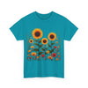 Sunflowers & Wildflowers, Graphic T-Shirts for Women, Floral Shirt, Womens Short Sleeve, Ladies Graphic Tees #5154TTS