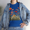 Wildflowers and Orange Roses, Graphic T-Shirts for Women, Floral Shirt, Womens Short Sleeve, Ladies Graphic Tees #5045TTS