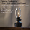 CAMPINGMOON Camping Gas Lantern Candle with Empty Tank Wooden Lantern Case Year of The Rabbit Limited Edition T-1C28