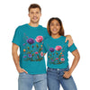 Wildflowers and Pink/Violet Roses, Graphic T-Shirts for Women, Floral Shirt, Womens Short Sleeve, Ladies Graphic Tees #5101TTS