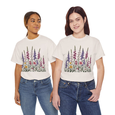 Wildflowers, Graphic T-Shirts for Women, Floral Shirt, Womens Short Sleeve, Ladies Graphic Tees #5124TTS