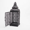 Richland Moroccan Temple Metal Lantern Black 15" Set of 10