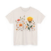 Wildflowers and a Yellow Rose, Graphic T-Shirts for Women, Floral Shirt, Womens Short Sleeve, Ladies Graphic Tees #5010TTS